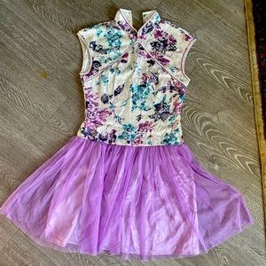 Custom designed qipao top flirty dress- est size 4